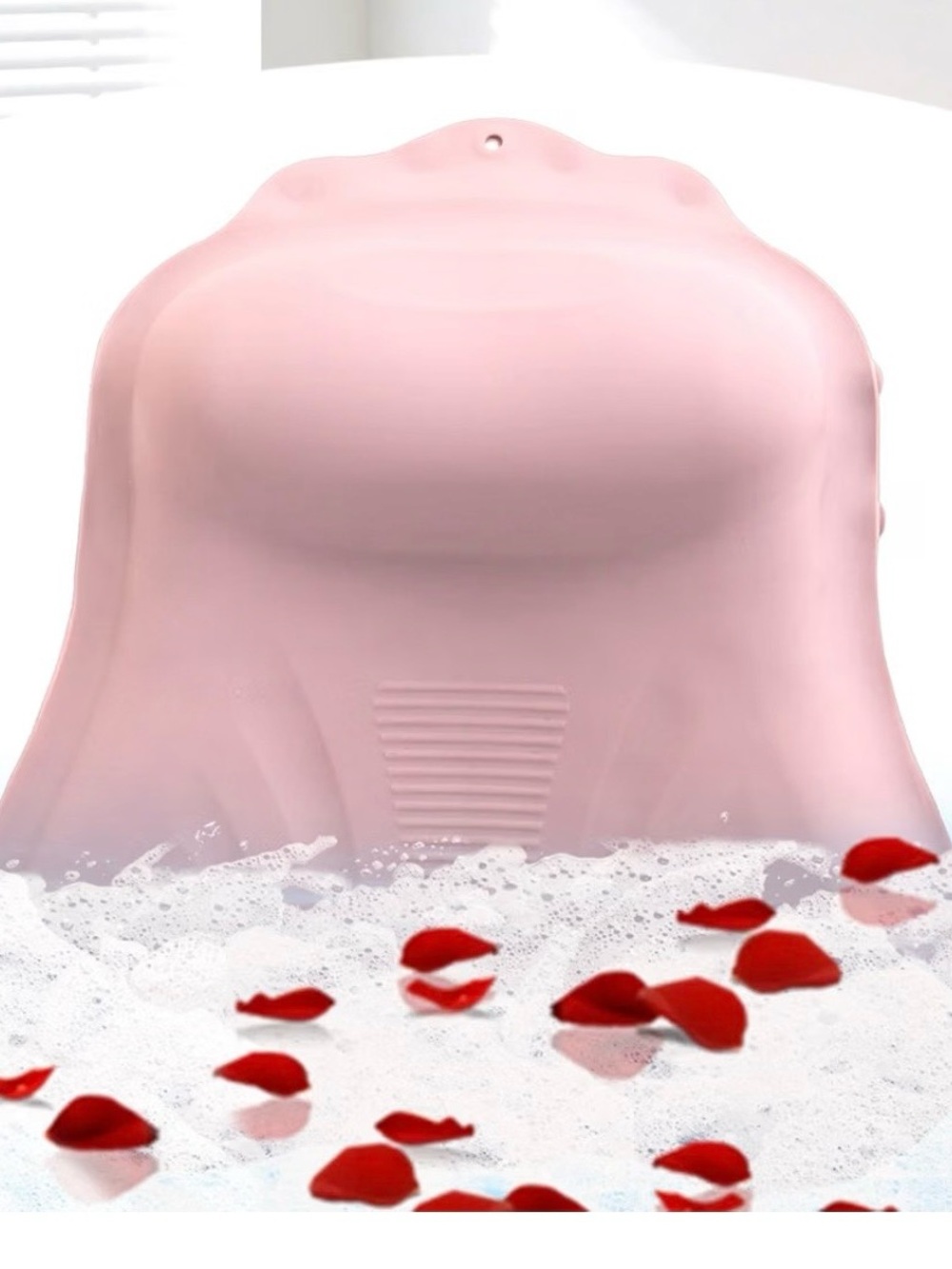 Pink Aromatherapy Bath Pillow - Supportive Comfort for Relaxation
